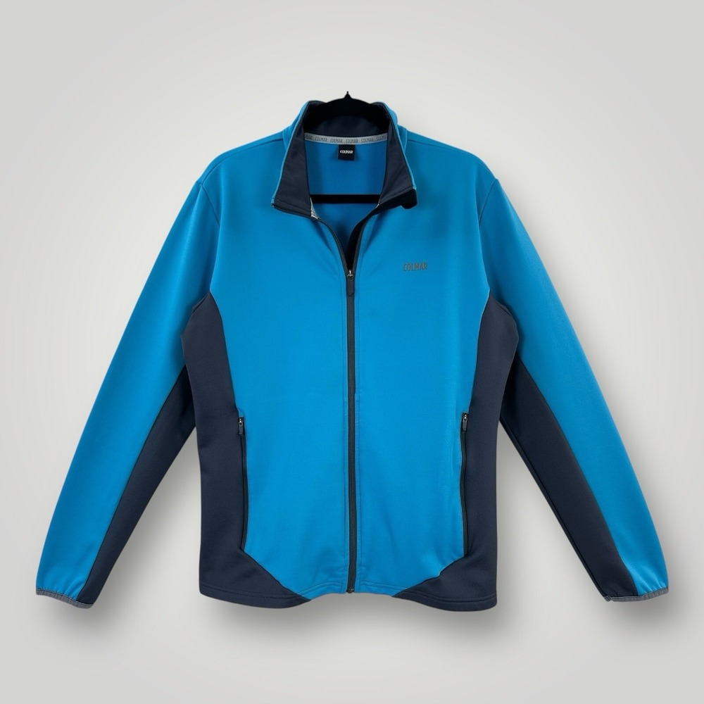 Colmar Thermotec Jacket Womans Large Blue Gray Full Zip Soft Shell Ski Outdoors
